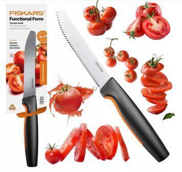 Нож для помидоров Fiskars 12 см с зубчатым лезвием 824104 фото