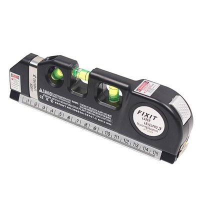 Лазерний рівень Fixit Laser Level Pro 3 в 1 лазерний рівень, рідинний рівень, рулетка 6940910453 фото