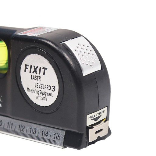 Лазерный уровень Fixit Laser Level Pro 3 в 1 лазерный уровень, жидкостный уровень, рулетка 6940910453 фото