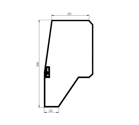Стекло двери левое экскаватора погрузчика Massey Ferguson 50HX Серия S 3512264M1 фото