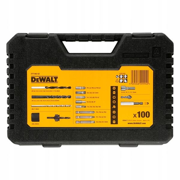 Сверла биты и головки набор DeWalt DT71563 100 шт 11469881074 фото