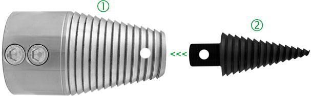 Конус для дровоколу 100 мм, зі змінним наконечником (дюбелем) Forsplit S100K2 6682913877 фото