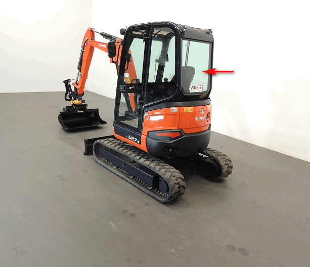 Стекло заднее мини экскаватора Kubota U27-4 RH418-46530 фото