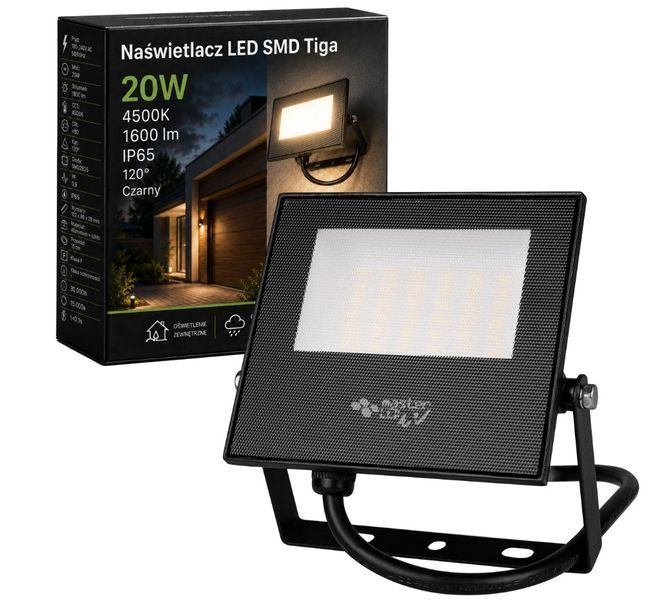 Світлодіодний LED прожектор Masterled Tiga 20 Вт (IP65, нейтральне світло 4500K) &mdash; Зовнішній вуличний прожектор 10980355910-5 фото
