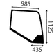 Скло бокове праве екскаватора John Deere 85D Hitachi ZX85USBLC-3 4684424 фото 1