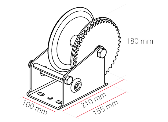 Лебедка ручная Dragon Winch DWK 25 1133 кг 10804910901 фото