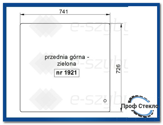 Скло Hitachi ZX29U-3 міні-екскаватор ZX29U-3 ZX33U-3 ZX38U-3 ZX48U-3 ZX52U-3 - передня верхня 1921 фото