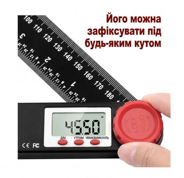 Цифровий електронний кутомір-транспортир 230 мм (багатофункціональна лінійка 4-в-1) &mdash; вимірювальний інструмент 1005003211664683 фото