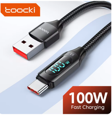 Кабель живлення Toocki 100W USB Type C 2метри 1005005874174181 фото