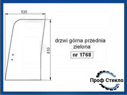 Скло екскаватор CAT 312C 311F 320D LRR самоскид Morooka MST2200VD - верхня передня двері 1768 фото