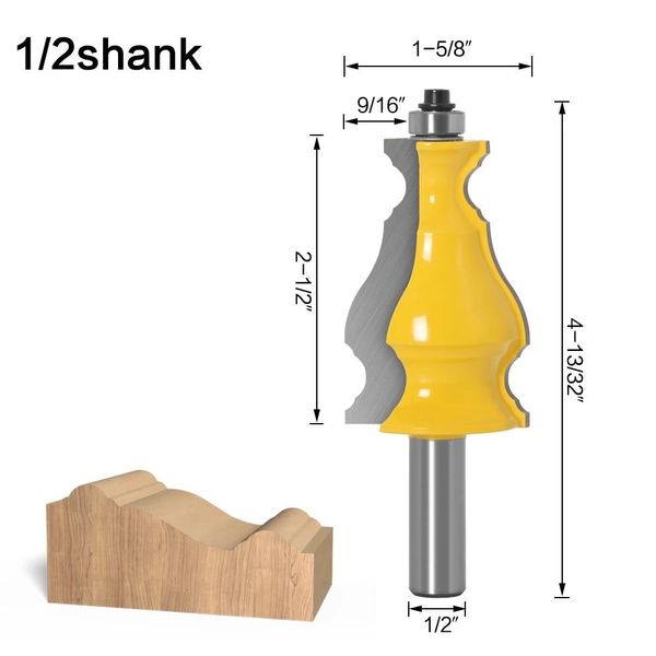 Фреза формувальна фігурна рамкова хвостовик 1/2" 1 шт. F204 фото