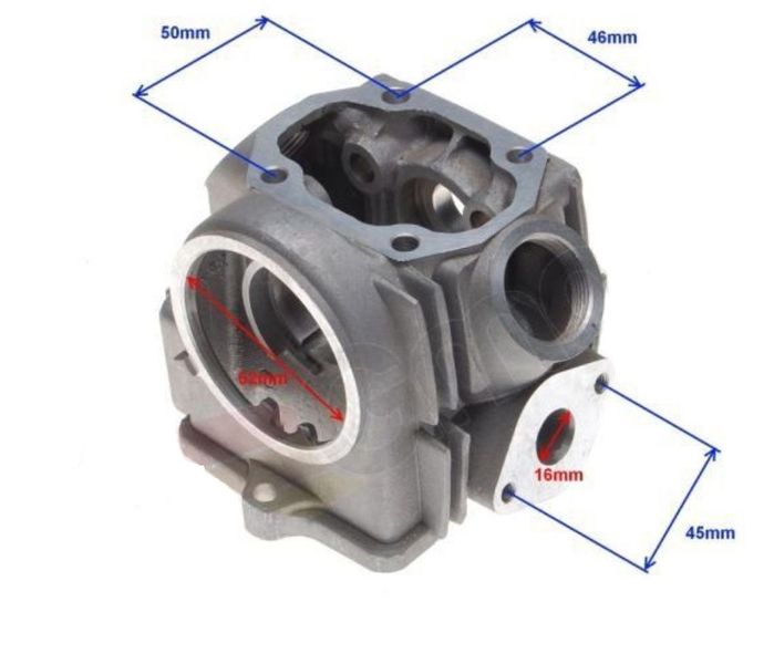 Головка блоку циліндрів для скутерів 50см3 4Т 73861 фото