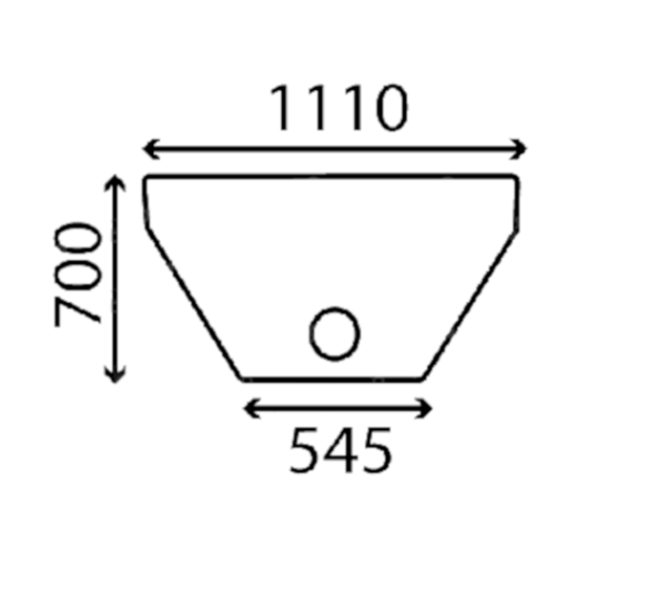 Скло заднє нижнє екскаватора навантажувача Ford 555B, 555C, 555D, 575D, 655C, 655D, 675D E7NN94502N26AF фото