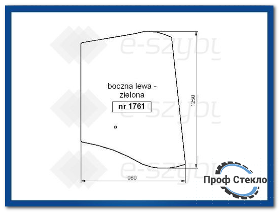 Скло Fermec 750 760 860 865 960 965 od 1998 — Лівий бік 6099910M1 1761 фото