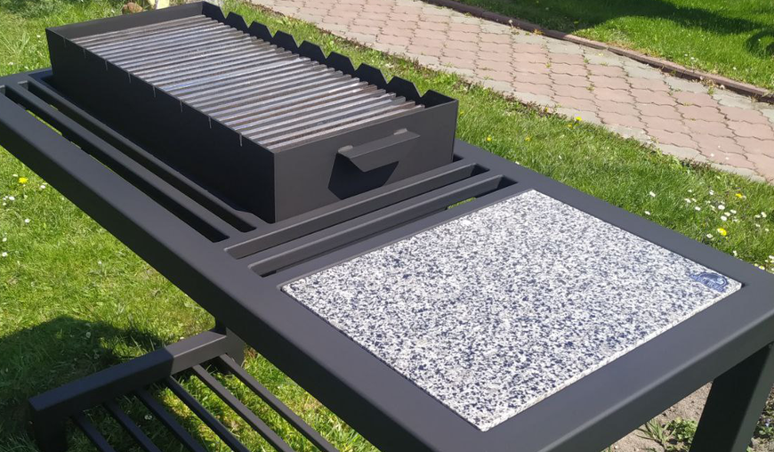 Мангал V-Стиль з гранітним столом, знімною жаровнею на 8 шампурів mangal005 фото