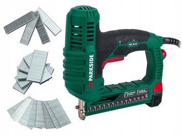 Степлер электрический для скоб и гвоздей Parkside PET25C3 15&ndash;32 мм + 1000 скоб 13070335835 фото