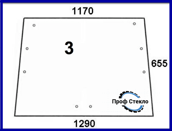 Стекло DEUTZ 8006 10006 12006 кабина KHD Spezial FK 9303 заднее 100000004 фото