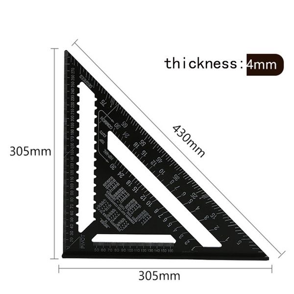 Кутник лінійка трикутна деревообробний столярний маркувальний інструмент 430x305 x305 мм 1005005814394596 фото