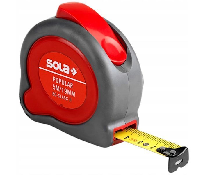 Рулетка будівельна Sola Popular 5м 19мм 50024301 12300862910-5 фото