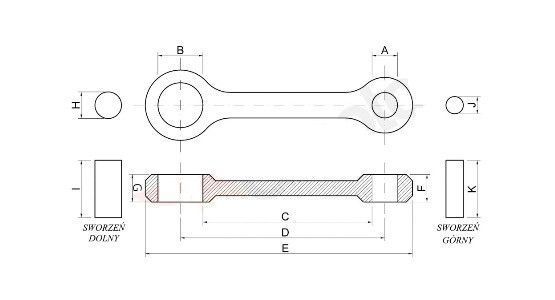 Шатун для мотоциклів KTM SX EXC 200, MXC 200, XC 200, XC-W 200 98-16 HR 8668 84947 фото