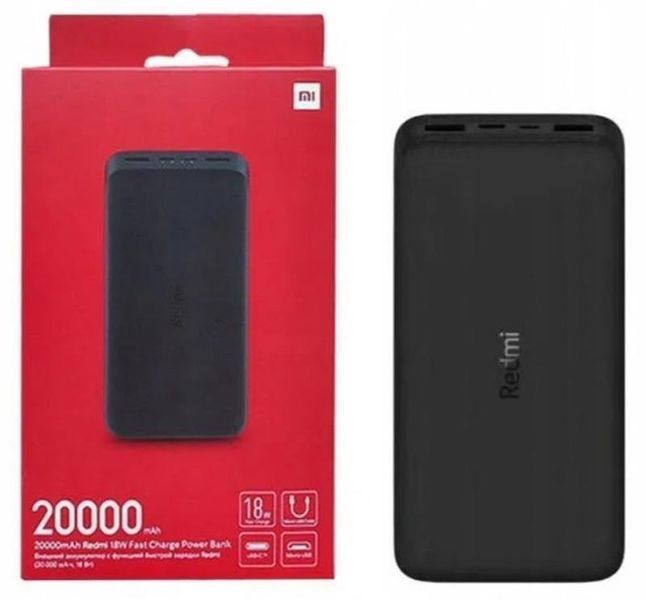 Повербанк Xiaomi Redmi 20000 мАг, USB-A, USB-C, microUSB 18 Вт 12786480405 фото