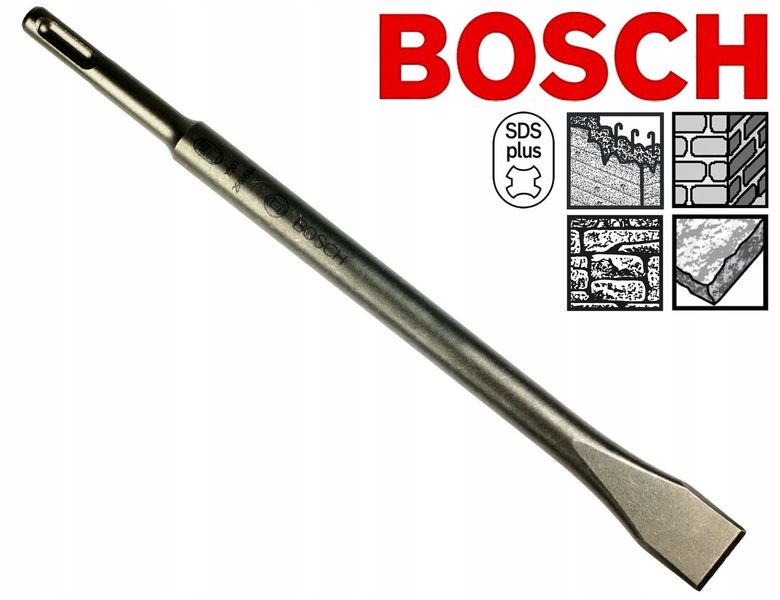 Зубило плоске Bosch SDS plus 20х250мм 5728099629 фото