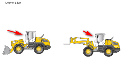 Стекло лобовое погрузчика Liebherr L524, L528, L538, L542, L550, L556, L580 - с 2016 года 93012174 фото