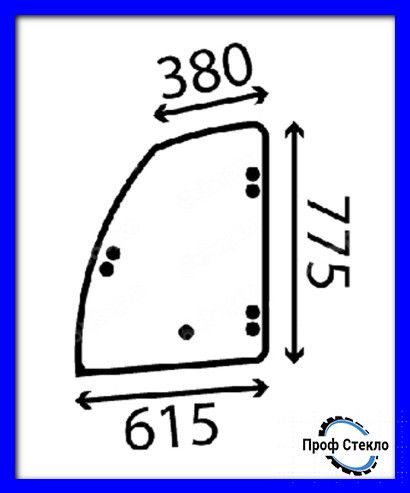 Скло верхнє задні двері навантажувач Dieci Agro Farmer 26.6, Dedalus 26.6, Dedalus 28.7, Dedalus 30.7 3E1606007VC фото
