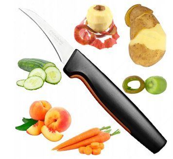 Нож для чистки овощей и фруктов Fiskars 7 см (с мягкой рукояткой, арт. 1057545) 555444 фото