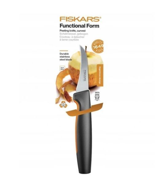 Нож для чистки овощей и фруктов Fiskars 7 см (с мягкой рукояткой, арт. 1057545) 555444 фото