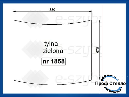 Скло міні екскаватор Yanmar Vio 30 - Задня 1858 фото