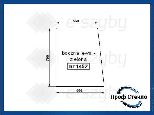 Стекло Fiat G170 G190 G210 G240 боковое левое 1452 фото