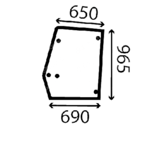 Стекло двери левое верхнее экскаватора погрузчика Ford 555B, 555C, 555D, 575D, 655C, 655D, 675D E7NN94297N17AC фото