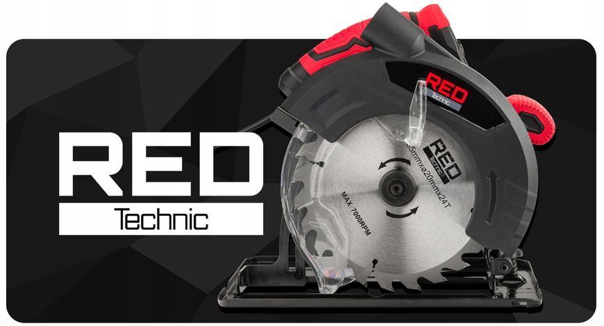 Ручна циркулярна пила Red Technic 2300 Вт (185 мм) 18023041875 фото