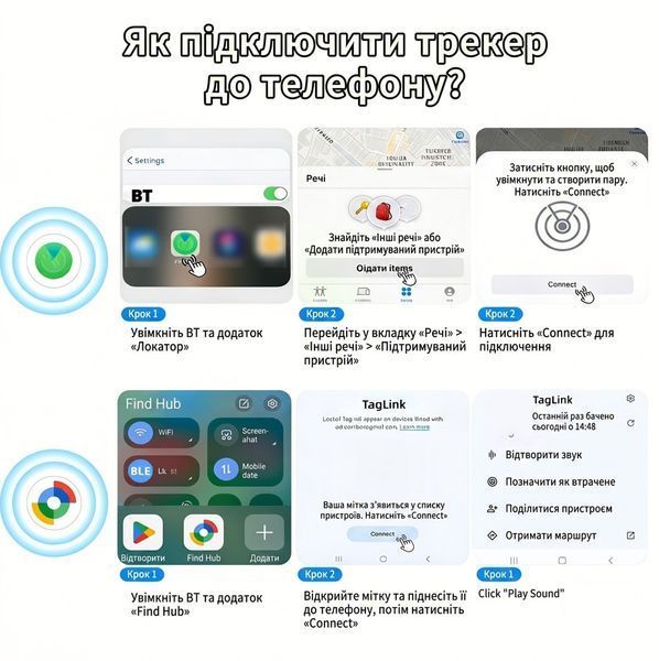 Смарт-трекер для поиска вещей &mdash; Bluetooth-брелок метка для iOS (Find My) и Android (Google Find Hub) 334455 фото