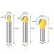Набір пазових гальтельних фрез по дереву (3 шт) &mdash; 6.35, 9.52, 12.7 мм, хвостовик 8 мм F568 фото 2