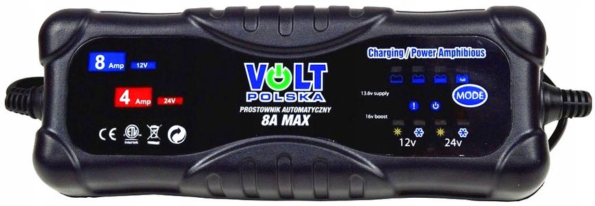 Выпрямитель автоматический Volt Polska 6PRO122408 12 / 24В 8А 11726654576 фото