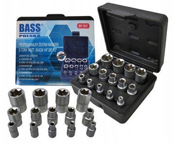 Набор торцевых головок E-TORX 1/2", 3/8", 1/4" BASS POLSKA BP-7057 14шт. 8322866285 фото