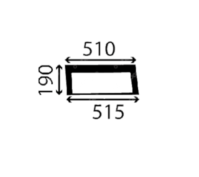 Скло бокове праве екскаватора навантажувача Ford 555B, 555C, 555D, 575D, 655C, 655D, 675D 83986612 фото
