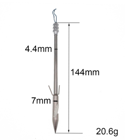 Дротик-гарпун для риболовлі, полювання, спорту з рогаткою 33015583818 фото