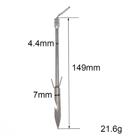 Дротик-гарпун для риболовлі, полювання, спорту з рогаткою 33015583818 фото