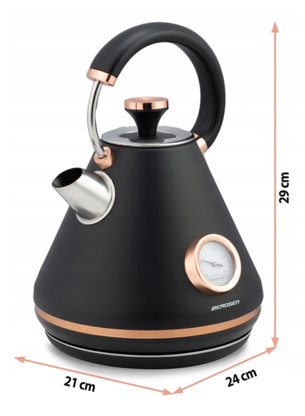 Чайник електричний бездротовий Berdsen BD-701 Electric Kettle Black 1.7 л 10865825992 фото