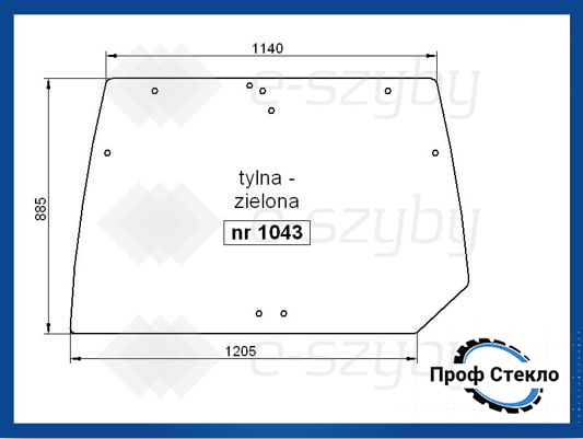 Скло Deutz-Fahr Agrotron MK3, M, Profiline, TTV заднє 1043 фото