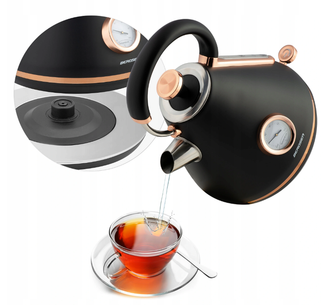 Чайник електричний бездротовий Berdsen BD-701 Electric Kettle Black 1.7 л 10865825992 фото