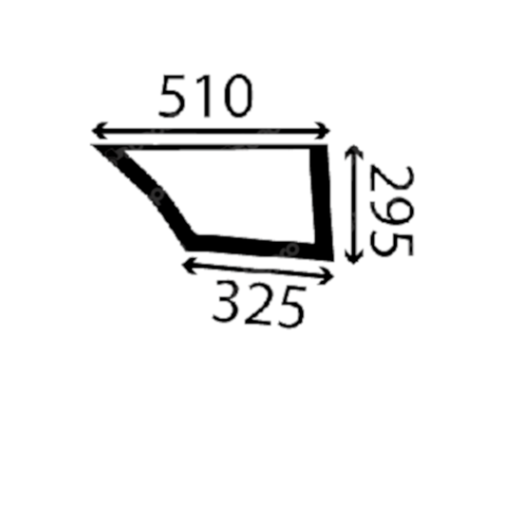 Стекло боковое нижнее правое экскаватора погрузчика Ford 555B, 555C, 555D, 575D, 655C, 655D, 675D 83986613 фото