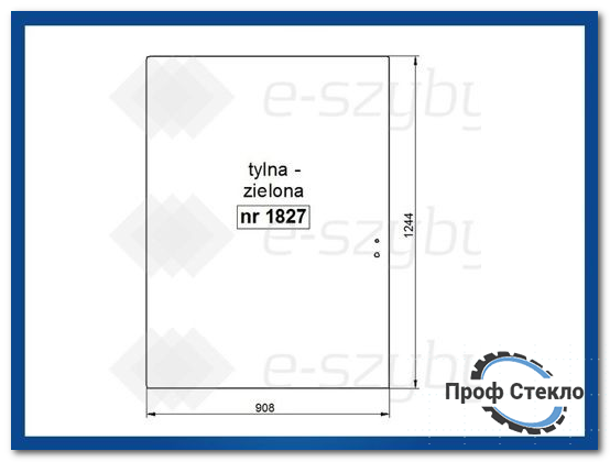 Стекло экскаватор-погрузчик FIat B95 B100 B110B B200B FB100.2 FB110.2 FB200.2 -Задняя 1827 фото