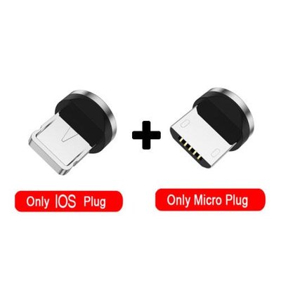 Магнітна головка USB - iOS і micro USB для зарядки iPhone 12, 11, Xiaomi, Samsung та інші 1005002231745991-8 фото
