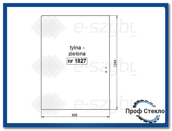 Скло екскаватор-навантажувач Hitachi B95 B100 B110B B200B FB100.2 FB110.2 FB200.2 - Задня 1827 фото