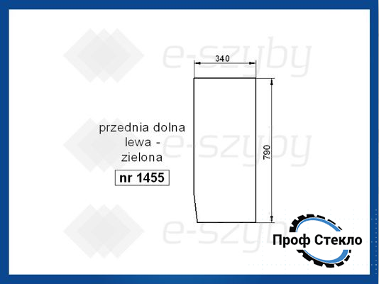 Стекло Fiat G170 G190 G210 G240 переднее нижнее левое 1455 фото