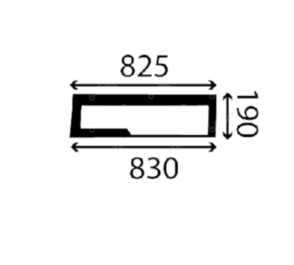 Стекло боковое левое экскаватора погрузчика Ford 555B, 555C, 555D, 575D, 655C, 655D, 675D 83986610 фото